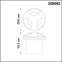 358092 NT19 165 черный Подсветка ступеней IP65 LED 4000K 3W 220V SCALA