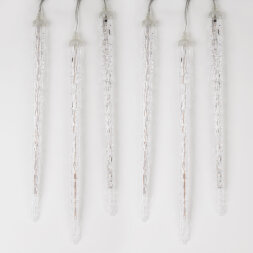 ULD-E3005-300-DTK WHITE IP44 ICICLE Занавес светодиодный фигурный Сосульки. соединяемый. 2.7х0.42м. 10 подвесов. Белый свет. Провод прозрачный. TM Uniel.