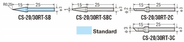 Сменное жало CS-20/30RT-SBC для паяльника CS21/31(d3х40мм)