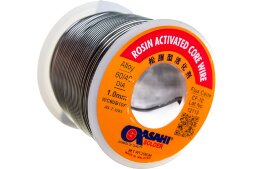 Припой оловянно-свинцовый, трубчатый ASAHI Sn60/Pb40 с флюсом d1,0 мм 0,2 кг CF-10
