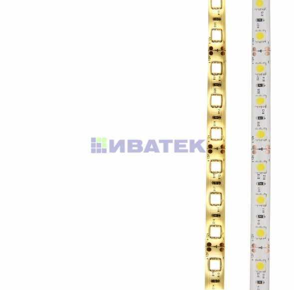 Лента светодиодная 12В, SMD5050, 14,4Вт/м, 60 LED/м, 3000К, 10мм, 5м, IP65 LAMPER