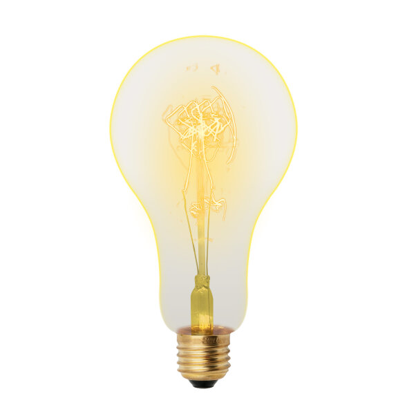 IL-V-A95-60-GOLDEN-E27 SW01 Лампа накаливания Vintage. Форма A. Форма нити SW. Картон. ТМ Uniel