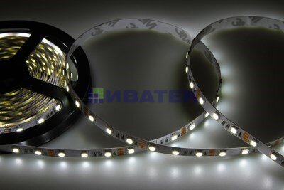 Лента светодиодная 12В, SMD5050, 14,4Вт/м, 60 LED/м, 6500K, 10мм, 5м, IP20 LAMPER