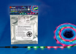 ULS-F20-5050-30LED-m-10mm-IP65-DC12V-7.2W-m-10M-RGB SMART Гибкая светодиодная лента на самоклеящейся основе. Катушка 10 м. в герметичной упаковке. RGB свет. Бегущий огoнь. ТМ Uniel.