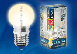 LED-G45P-5W-WW-E27-FR ALC02SL Лампа светодиодная пятилепестковая. Форма шар. матовая колба. Материал корпуса алюминий. Цвет свечения теплый белый. Серия Crystal. Упаковка пластик