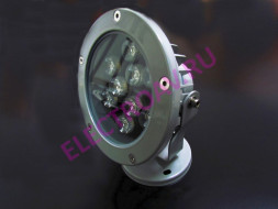 G-DT109 LED-B.12V синий прожектор поворотный на кронштейне, 9LED CREE/1W, 9W, световой поток 990лм,110лм/W, 12V, IP67