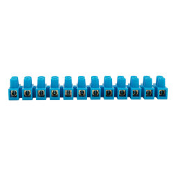 Клеммная винтовая колодка KВ-12 4-12, ток 16 A, полипропилен синий REXANT (10 шт./уп.)