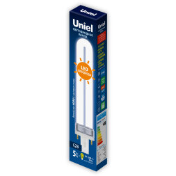 LED-PL-5W-4000K-G23-FR PLZ03WH Лампа светодиодная. Форма PL. матовая. Белый свет 4000K. Картон. ТМ Uniel