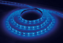 Лента светодиодная, 60SMD(2835)/m 4.8W/m 12V IP65 5m синий , LS604 FERON