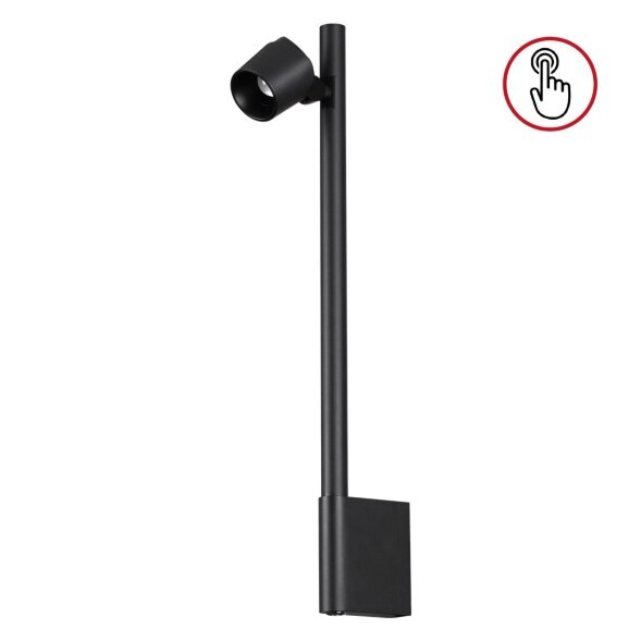 359313 OVER NT24 000 черный Светильник настенный диммируемый (выключатель) IP20 LED 7W+7W 4000K 220-
