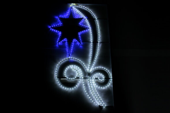 FLESI-LED-KN 001-240V-W/B (LED 1STAR PATTERN MOTIF) LED STAR PATTERN MOTIF (РФ) 150х82см , , шт