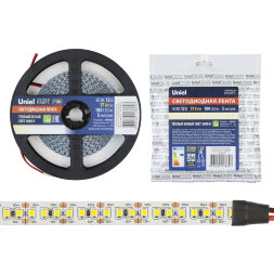 ULS-M16-2835-180LED-m-10mm-IP20-DC12V-17W-m-5M-3000K PROFI Гибкая светодиодная лента на самоклеящейся основе. Катушка 5м. в герметичной упаковке. Теплый белый свет3000К. ТМ Uniel
