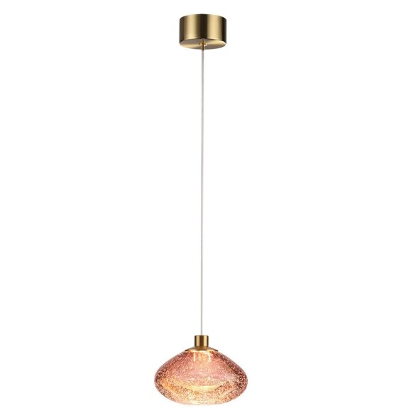 7043/4L L-VISION ODL25 413 Подвесной светильник бордовый/бронз/металл/стекло IP20 LED 4W 3000K 220V