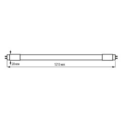 LED-T8-18W-6500K-G13-FR-FIX-SLS Лампа светодиодная. Форма T8. матовая. Дневной свет 6500K. ТМ Volpe