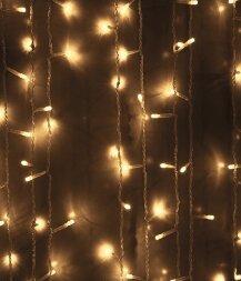 01-065 Гирлянда Занавес 1 x 9 м Тепло-Белый, 900 LED, Провод Прозрачный ПВХ, IP54