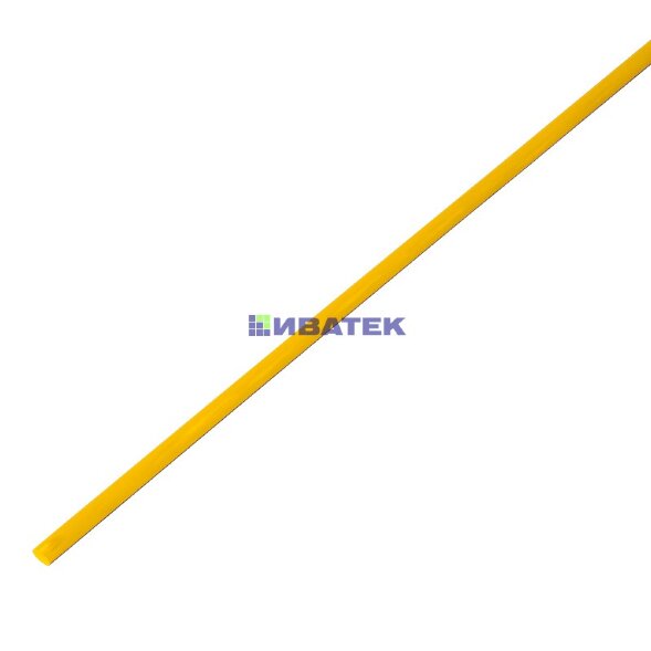 Трубка термоусаживаемая ТУТ 4,0/2,0мм, желтая, упаковка 50 шт. по 1м, PROconnect