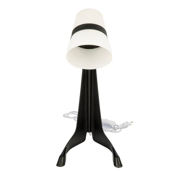ULO-K22 D/E14/A BLACK/WHITE Светильник настольный, 40W. Цоколь E14. Механический выключатель. Черный с белым. ТМ Uniel