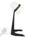 ULO-K22 D/E14/A BLACK/WHITE Светильник настольный, 40W. Цоколь E14. Механический выключатель. Черный с белым. ТМ Uniel