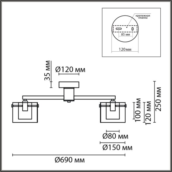 6587/5C MODERNI LN25 91 золото/прозрачный, металл/стекло Люстра потолочная E14 5*40W 220V VERDI