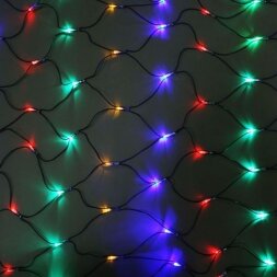 Светодиодная сеть МУЛЬТИ на черном проводе соединяемая, 2х1.5М, 288LED LED-XG-288-2х1,5М-230V-S М/BL (FS-001302)