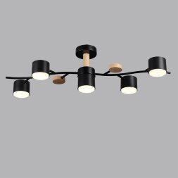 8194/5C COMFI LN25 261 черный, металл/дерево/пластик Потолочный светильник LED GX53 5*9W 220V CRYPTO