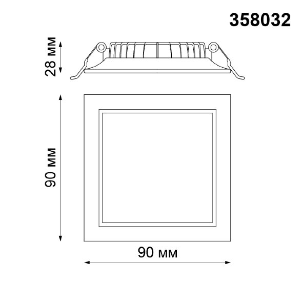 358032 NT19 079 белый Встраиваемый светильник IP20 LED 4100К 7W 220V LUNA