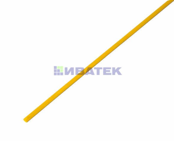 Трубка термоусаживаемая ТУТ нг 3,0/1,5мм, желтая, упаковка 50 шт. по 1м REXANT