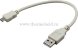 Кабель USB-A – micro USB, 2,4А, 0,2м, серый REXANT