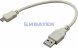 Кабель USB-A – micro USB, 2,4А, 0,2м, серый REXANT