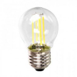 Лампа светодиодная LED-ШАР-deco 7Вт 230В Е27 3000К 810Лм прозрачная IN HOME