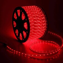 LED-DL-2W-100M-240V-1M-RED Светодиодный дюралайт,2-х проводной, красный,13мм, кратность резки 1 м.