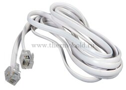 Удлинитель телефонный, плоский, RJ-11 (6P-4C), 15м, белый REXANT