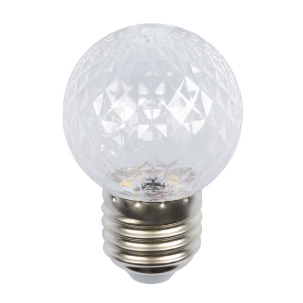 LED-D45-1W/BLUE/E27/CL/С PINEAPPLE Лампа декоративная светодиодная. Форма "Ананас", прозрачная. Цвет синий. Картон. ТМ Volpe