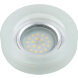 DLS-L110 GU5.3 CHROME-MATT CLEAR Светильник декоративный встраиваемый. серия Luciole. Без лампы. цоколь GU5.3. Доп. светодиодная подсветка 3Вт. Металл-стекло. Хром-матовый+прозрачный. ТМ Fametto