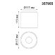 357955 NT19 084 белый Накладной светильник IP20 LED 4000К 10W 200-260V RECTE