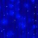 Гирлянда Занавес 1 x 6 м Синий 220В, 600 LED, Провод Черный ПВХ, IP54