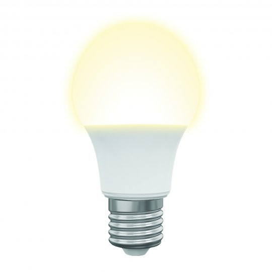 LED-A60-9W-3000K-E27-FR-NR Лампа светодиодная. Форма A. матовая. Серия Norma. Теплый белый свет 3000K. Картон. ТМ Volpe