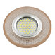 DLS-L142 GU5.3 GLASSY-LIGHT TEA Светильник декоративный встраиваемый. серия Luciole. Без лампы. цоколь GU5.3. Доп. светодиодная подсветка 3Вт. Стекло. Зеркальный-светло-коричневый. ТМ Fametto