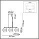 8002/3A MODERNI LN25 159 белый, черный металл/металл, текстиль Подвес Е27 3*60W 220V ANIMAISA