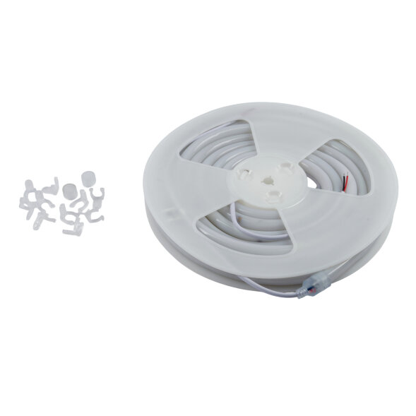 ULS-N40-2835-120LED/m-16mm-IP68-DC24V-10W/m-5M-6500K NEON SET01 Комплект светодиодной ленты для бань и саун, до +100°С, катушка 5м. Дневной свет (6500К). Крепление в/к. TM Uniel