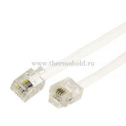 Удлинитель телефонный, плоский, RJ-11 (6P-4C), 25м, белый REXANT