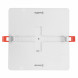 ULM-Q251 24W-4000K WHITE Светильник светодиодный встраиваемый-накладной квадратный. Белый свет 4000К. Корпус белый. ТМ Volpe