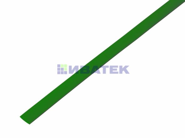 Трубка термоусаживаемая ТУТ нг 6,0/3,0мм, зеленая, упаковка 50 шт. по 1м REXANT