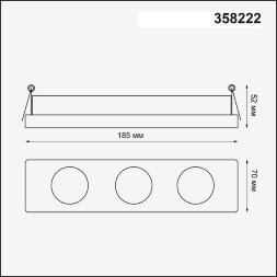 358222 NT19 036 серый База встраиваемая для модулей с 358225-358232 IP20 OKO