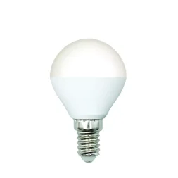LED-G45-7W-3000K-E14-FR-SLS Лампа светодиодная. Форма шар. матовая. Теплый белый свет 3000K. ТМ Volpe