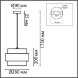 8002/1A MODERNI LN25 159 белый, черный металл/металл, текстиль Подвес Е27 60W 220V ANIMAISA