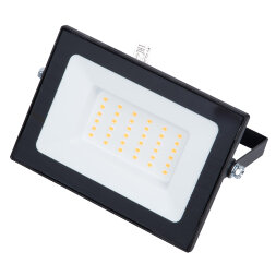 ULF-Q517 50W-3000K IP65 220-240V BLACK Прожектор светодиодный. Теплый белый свет3000К. Корпус черный. TM Volpe