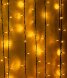 Гирлянда Занавес 1 x 6 м Желтый 220В, 600 LED, Провод Черный ПВХ, IP54