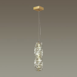4999/10L HALL ODL23 433 золотой/прозрачный/металл/хрусталь Подвес LED 10W 4000K STRAZA