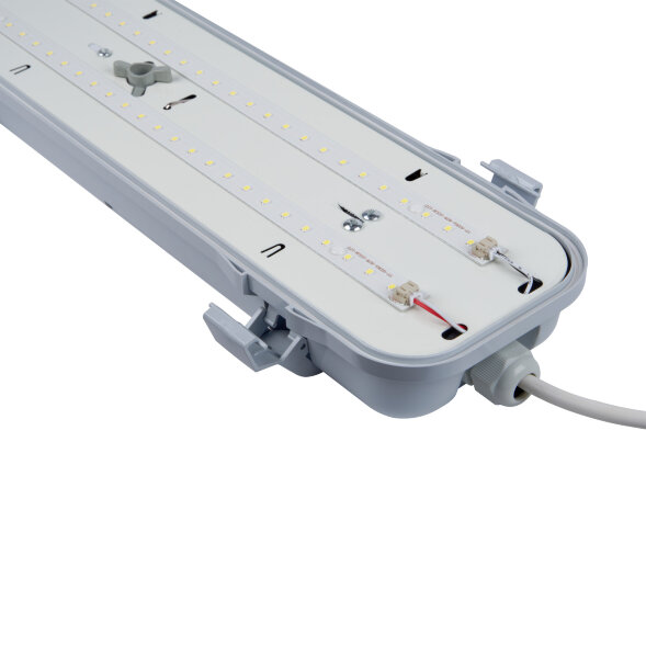 ULY-K70N 60W-4000K-L126 IP65 WHITE Светильник светодиодный промышленный. Белый свет 4000K. 7400Лм. 1265X124x90мм. Корпус белый. TM Uniel